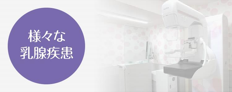 乳がん以外にも様々な乳腺疾患があります